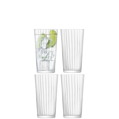 GI24 SS20 Gio Line Gio Line Juice Glass large 320ml Clear x 4 Cut out set Square jpg cropped