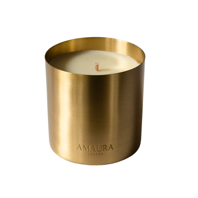 Brass Candle Amaura London No Lid Image 58 Avalible in Ignite Allure Calming Gratitude Tranquillity Joyful