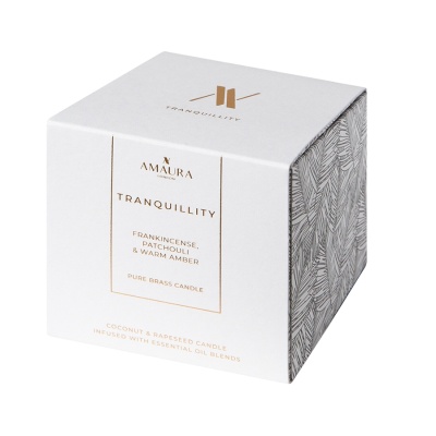 TRANQUILLITY BRASS CANDLE BOX 58 AMAURA LONDON