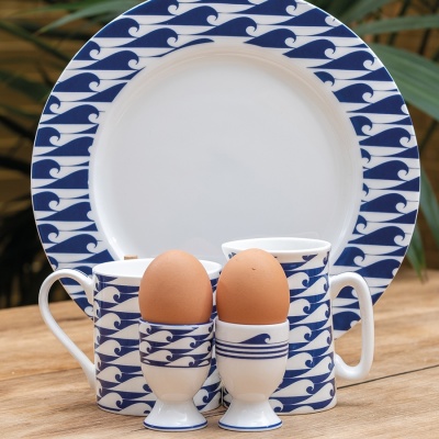 Daymer Blue Waves Egg Cup Collection