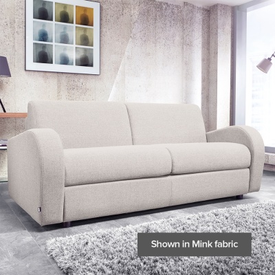 A50338 Mink Retro 3 Seater Sofa Bed