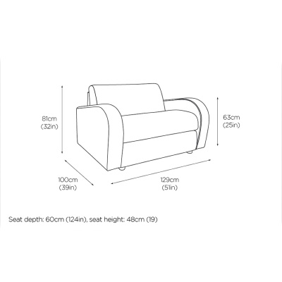 A51318 Sonata Retro Chair Sofa DIMS 900x900