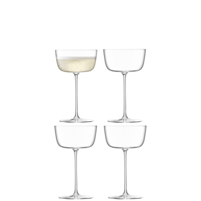 BG07 SS20 Borough Borough Cocktail Saucer 240ml Clear x 4 Cut out set Square jpg cropped