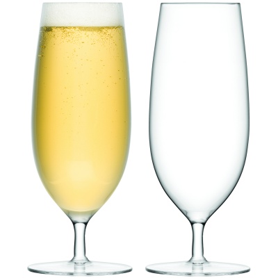 BR37 AW15 Bar Bar Pilsner Glass 450ml Clear x 2 Cut out set Square jpg cropped