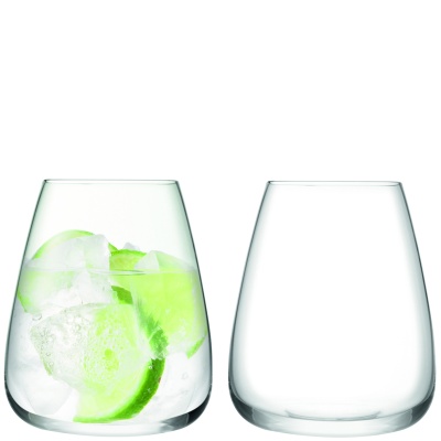 WU02 AW17 Wine Culture Wine Culture Water Glass 590ml Clear x 2 Cut out set Square jpg cropped