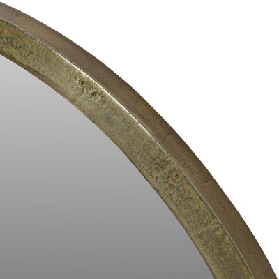 704661 C Arched Window Large Mirror in Brass Finish