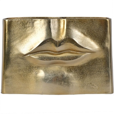 704672 Maximalist Gold Lip Vase