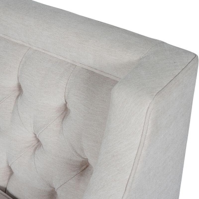 704767 C small Theodore Buttoned Armchair in Ivory Fabric