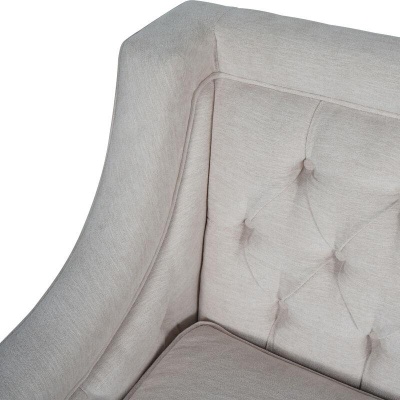 704769 C small Theodore Buttoned Sofa in Ivory Fabric 200cm