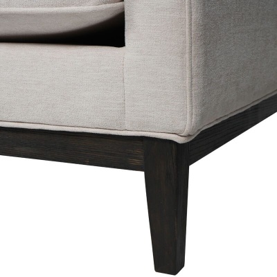 704769 D small Theodore Buttoned Sofa in Ivory Fabric 200cm