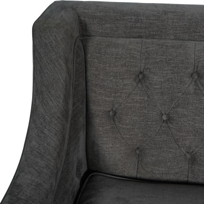 704770 C small Theodore Buttoned Sofa in Warm Grey Fabric 200cm