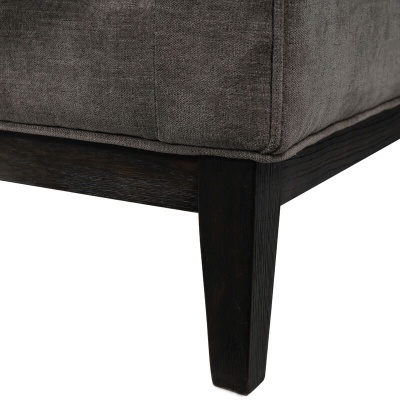 704770 D small Theodore Buttoned Sofa in Warm Grey Fabric 200cm