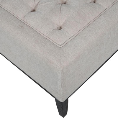 704773 C Theodore Buttoned XL Ottoman in Ivory Fabric 140x76cm