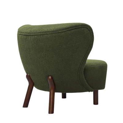 704847 B small Lewis Wingback Occasional Chair Hunter Green Boucle