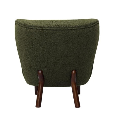 704847 C small Lewis Wingback Occasional Chair Hunter Green Boucle