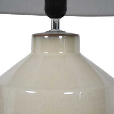 704859 C Canterbury Soft Green Dipped Glaze Table Lamp 58cm with Ivory Coolie Shade