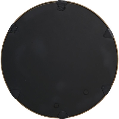 705097 B Oslo Brass Textured Round Mirror 100cm