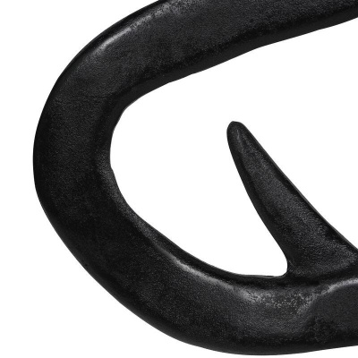705105 C Isla Large Textured Black Aluminium Abstract Sculpture
