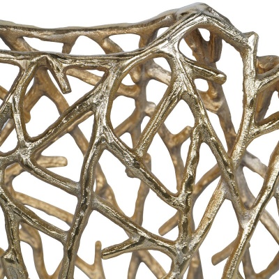 705337 C Twig Sculpture Disc Vase Gold