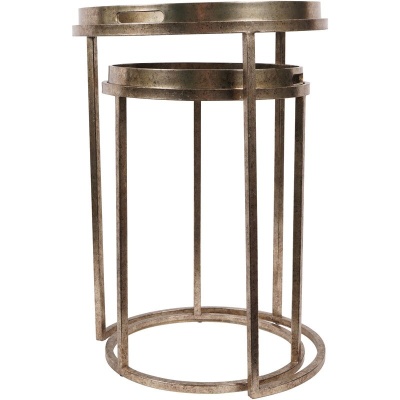 705370 A Palm Tree Set Of 2 Side Tray Tables