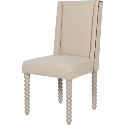 705433 Barnabus Upholstered Dining Chair Ivory
