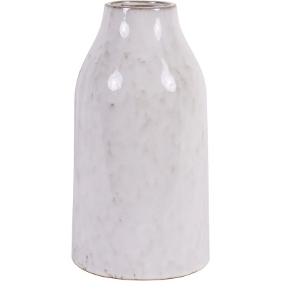705520 A Laura Ashley White Lowick Stoneware Vase Medium
