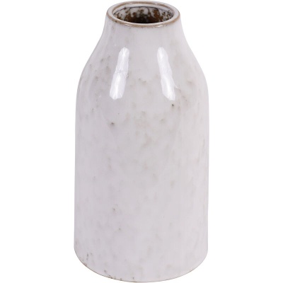 705520 Laura Ashley White Lowick Stoneware Vase Medium