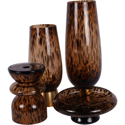 705933 G Savanna Glass Vase Candle Holder 24cm