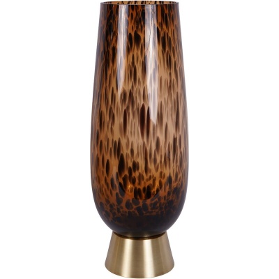 705936 Savanna Glass Vase with Brass Base 50cm
