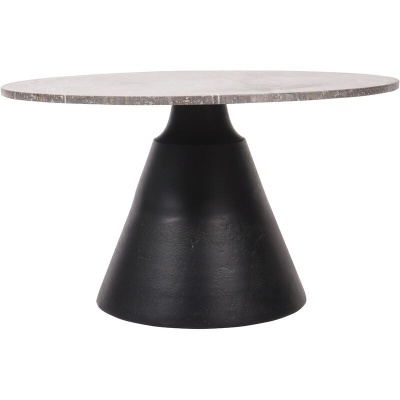 705940 A Clifton II Charcoal Black and Dark Travertine Coffee Table Large 75cm
