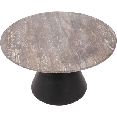 705940 B Clifton II Charcoal Black and Dark Travertine Coffee Table Large 75cm
