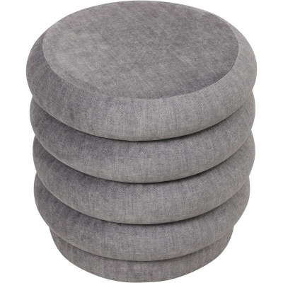 705983 A Casa Upholstered Stool Grey