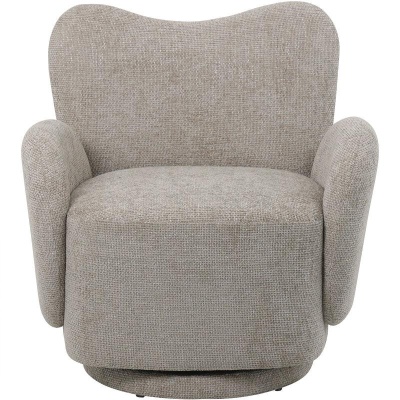 705987 A Bingham Upholstered Swivel Chair Mink