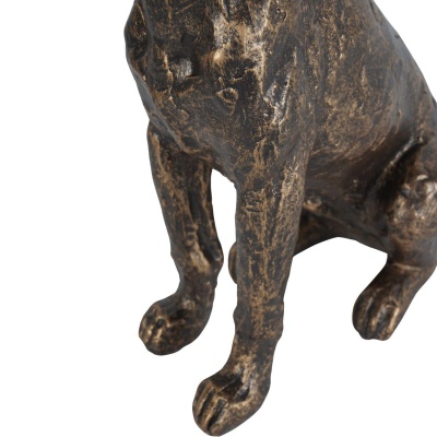 706150 D Laura Ashley Bronze Large Sitting Dog Sculpture