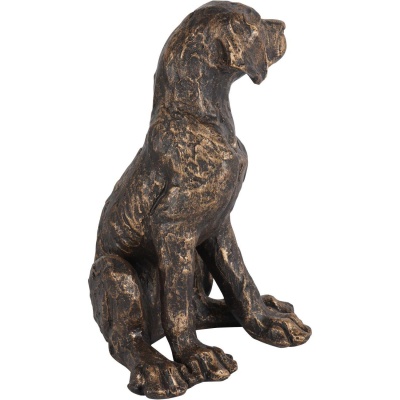 706151 B Laura Ashley Bronze Small Sitting Dog Sculpture