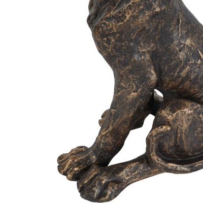 706151 D Laura Ashley Bronze Small Sitting Dog Sculpture