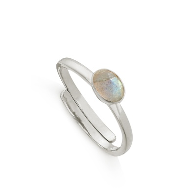 ATR04 LASS Atomic Micro Labradorite Sterling Silver SVP Ring