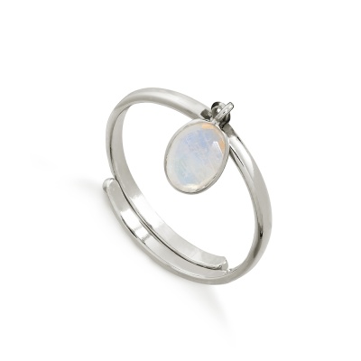 ROR01 RMSS Rio Rainbow Moonstone Sterling Silver SVP Ring